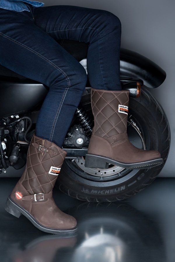 بوت اورجینال برند Harley davidson مدل Laconia Brown Nubuk کد 3661577
