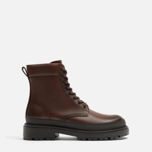 بوت اورجینال برند زارا Zara مدل LACE-UP BOOTS WITH TRACK SOLES کد 2005/420