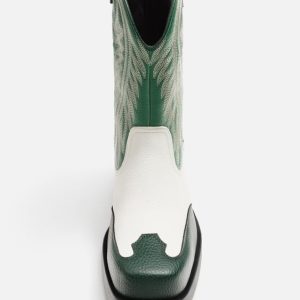 بوت اورجینال برند زارا Zara مدل COWBOY BOOTS WITH TOPSTITCHING کد 2010/420