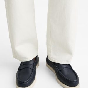 کالج اورجینال برند زارا Zara مدل LEATHER PENNY STRAP LOAFERS کد 2613/420