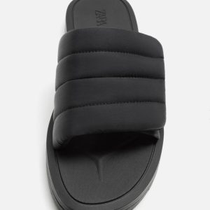 صندل اورجینال برند زارا Zara مدل QUILTED SLIDER SANDALS کد 2727/420
