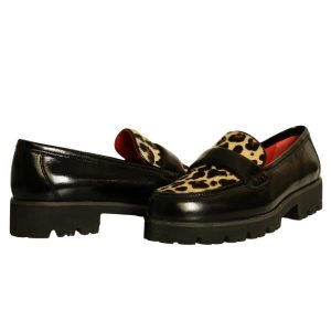 کالج اورجینال برند Platin مدل Leopar Deri Kadın Loafer کد 846975602