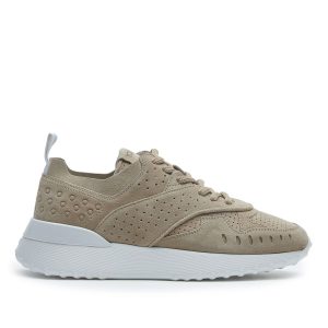 کتونی اورجینال برند Tod s مدل Bej Kadın Bağcıklı Süet Sneaker کد 371028172