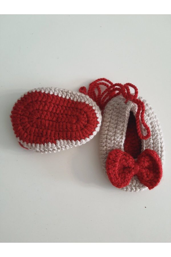 جوراب اورجینال برند Atolye hamarat مدل Handmade baby booties کد 808499717 - Image 3