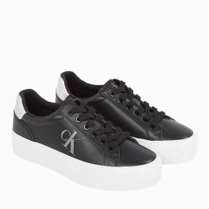 کتونی اورجینال برند Calvin klein مدل Bold Flatform Lace Up Sneakers کد 852754069