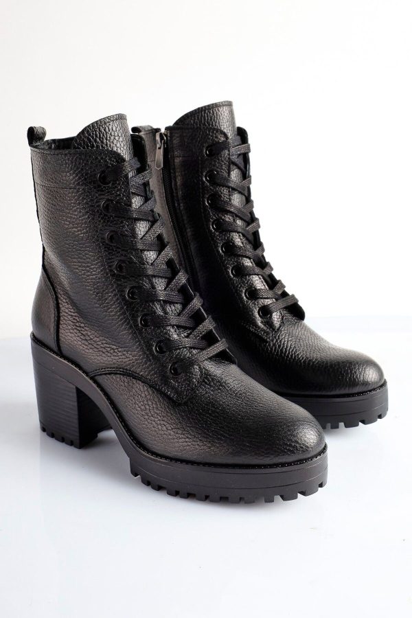 بوت اورجینال برند Su shoe boutique مدل Hakiki Flotter Deri Topuklu Postal کد 861043377 - Image 2