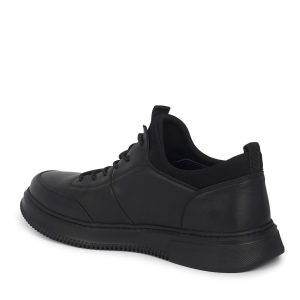کتونی اورجینال برند Zeytuk مدل Siyah Deri Sneakers Erkek Ayakkabı کد 864204100