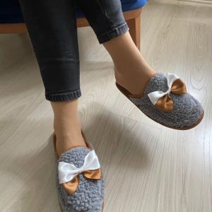 دمپایی خانگی اورجینال برند Hizli al مدل FİYONKLU PAPYON KIŞLIK KADIN TERLİK کد 870872744 6 1 org zoom 17389