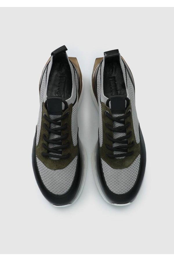 کتونی اورجینال برند Provoq مدل Gri Deri Erkek Sneaker کد 836456200 - Image 5