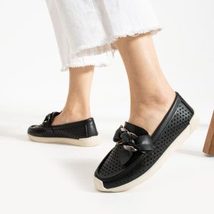 کالج اورجینال برند Alemdar shoes مدل GRANADA Siyah Delikli Kadın Loafer کد 818686686